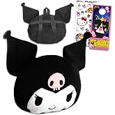 Kuromi Plush Purse Set - Bundle of Hello Kitty Plush Backpack Purse with Adjustable Straps, More | Kuromi Plush Bag for Girls