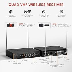 Phenyx Pro Wireless Microphone System, 4-Channel