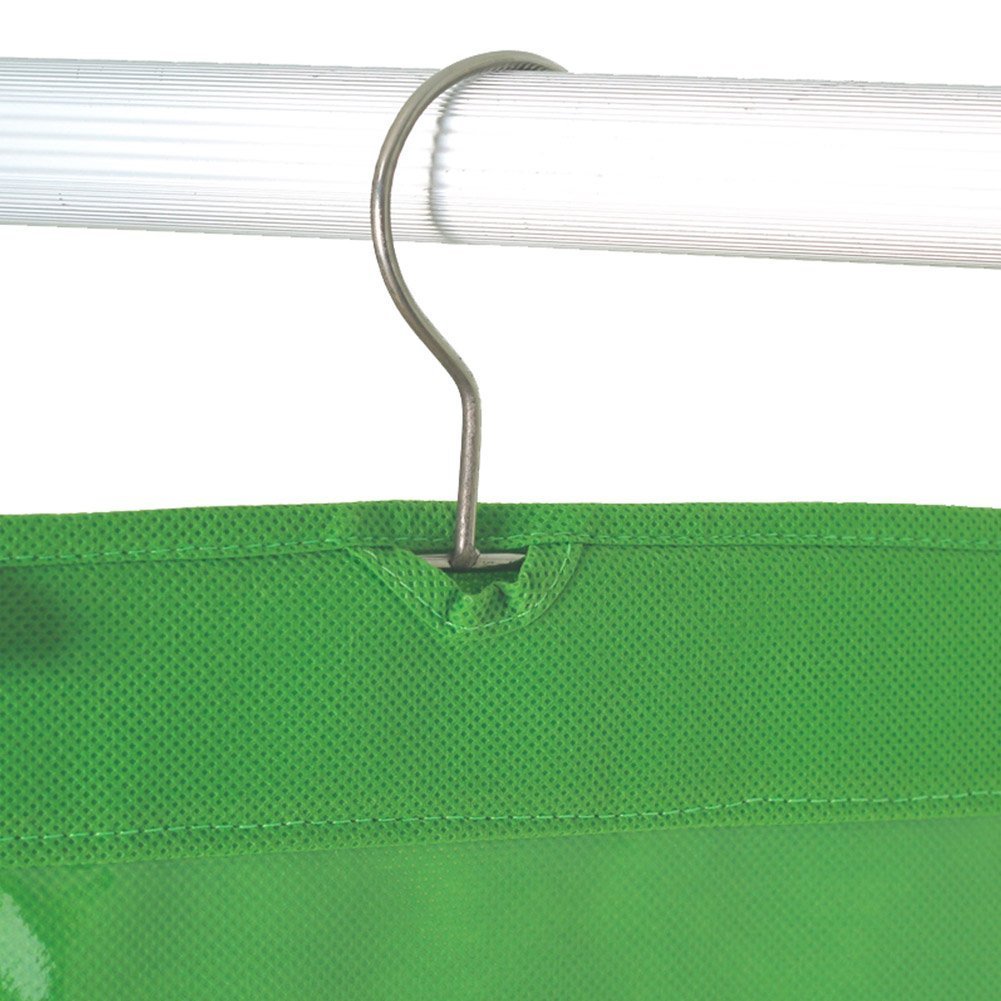 Ducomi Poppins Colgador de Bolsos y Ropa con Gancho para Armario con 6 Compartimentos (Verde)