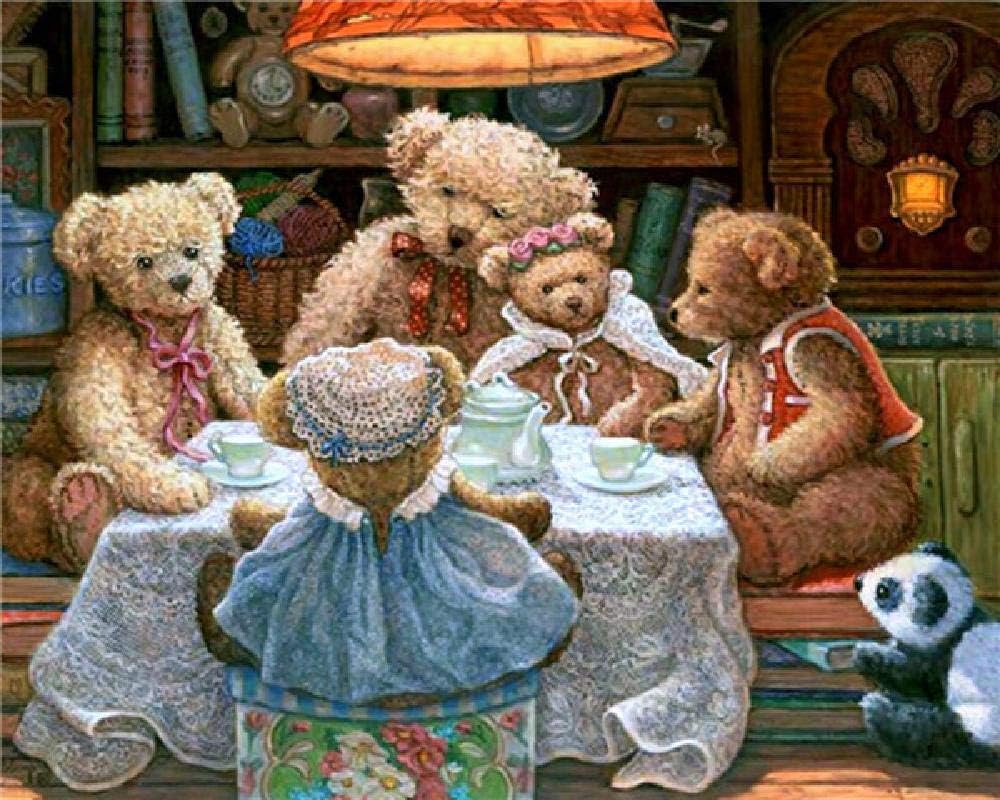 Adult Puzzle 1000 Pieces Funny Teddy Bear Family Best Gift for Children Or Friends, Home Art Deco Painting