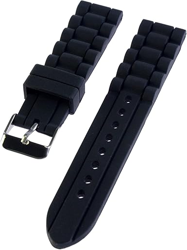 fossil black silicone strap