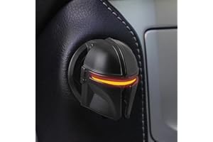 AWADUO Mando The Mandalorian Star Wars General Motors Car Ignition Button Cover, Push to Start and Stop Button Decoration Ring, Anti Scratch Car Accessory
