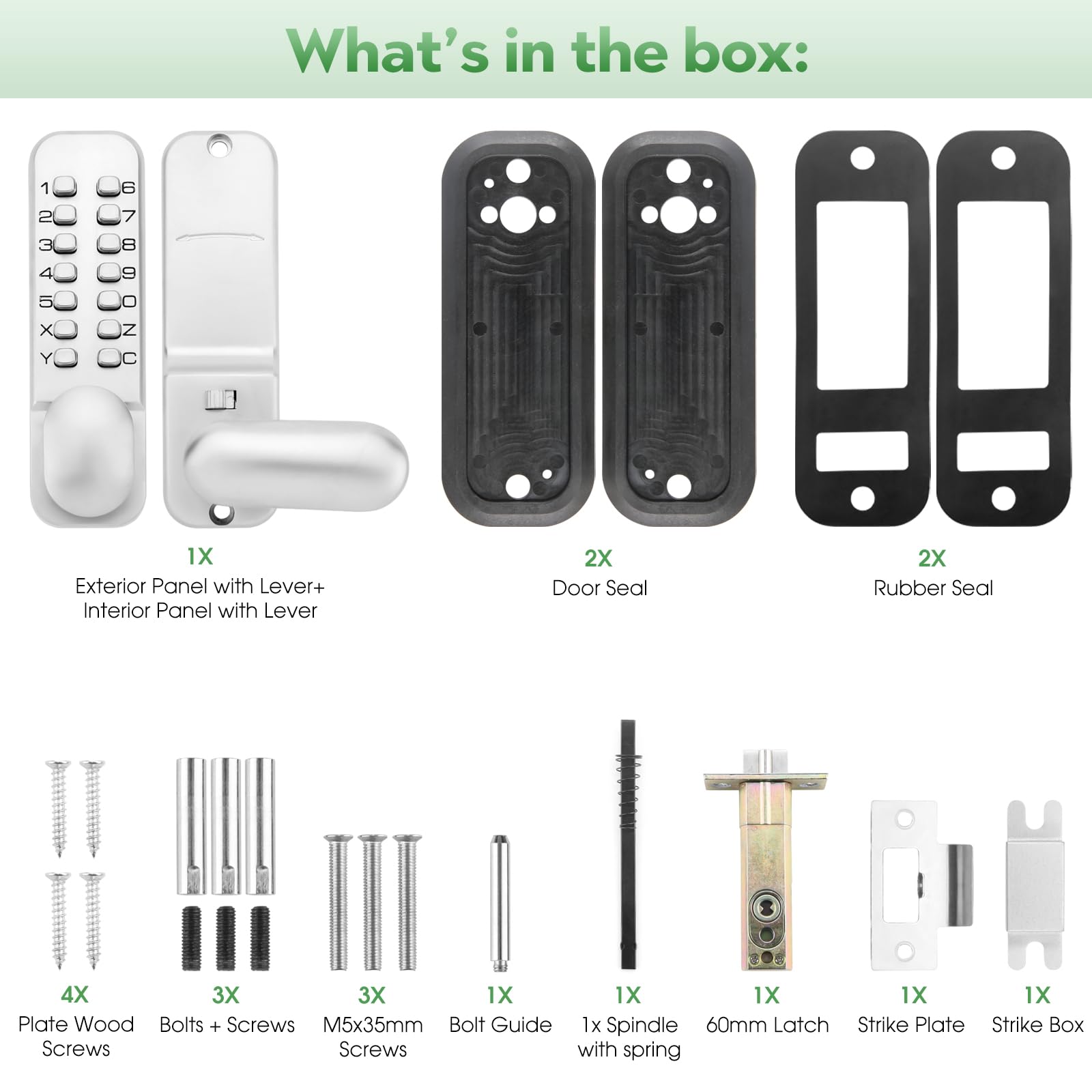 Mua ANNFUZ Pure Mechanical Keyless Entry Door Handle Lock with Keypad ...