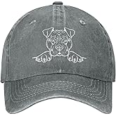 QVXHKP Dog Lover Hat Hat Pitbull Hat for Women Dad Hats with Design Hat Gray
