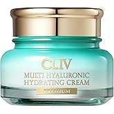 CLIV Multi Hyaluronic Hydrating Cream – Korean Skincare Moisturizer with 73% Hyaluronic Acid Solution & Botanical Extracts – Facial Cream for Deep Hydration & Balanced Skin – 1.69 fl oz (50ml)