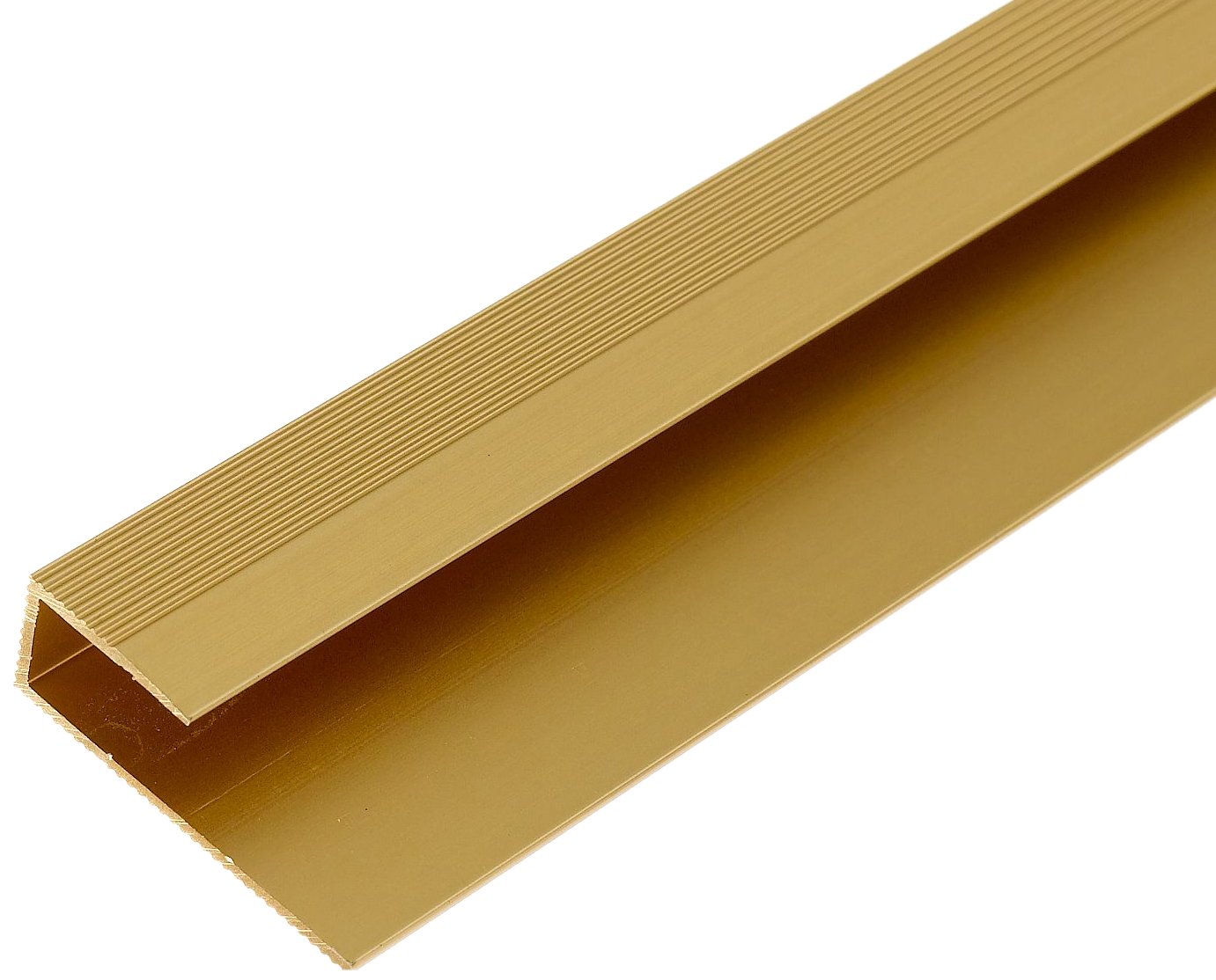 Merriway® BH00532 Square Edged Aluminium Edging Strip for Wood/Laminate