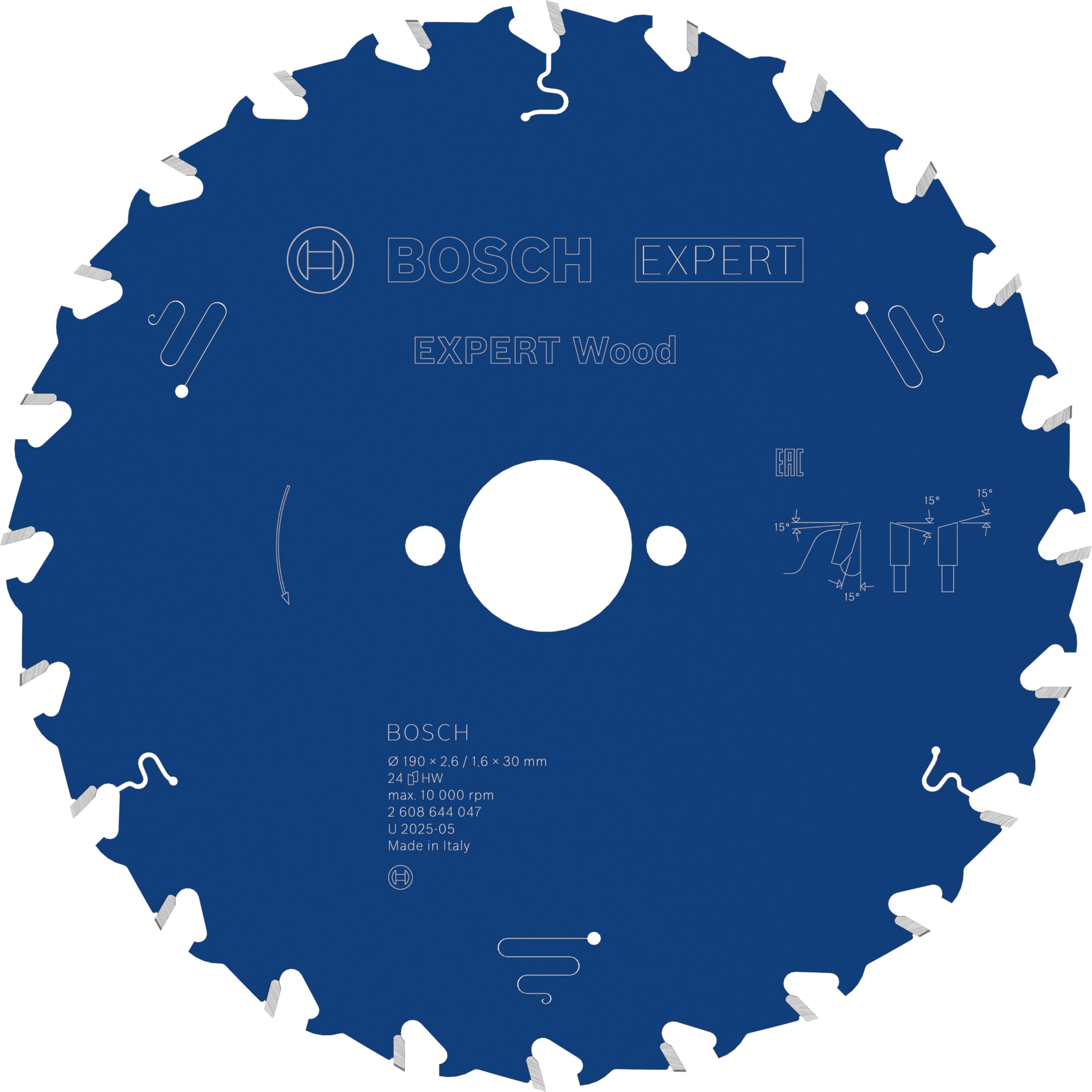 Bosch 2608644047 190 mm Circular Saw Blade for Wood