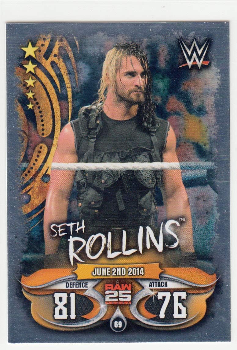 Topps Slam Attax Live Seth Rollins 69 Raw 25 Trading Card
