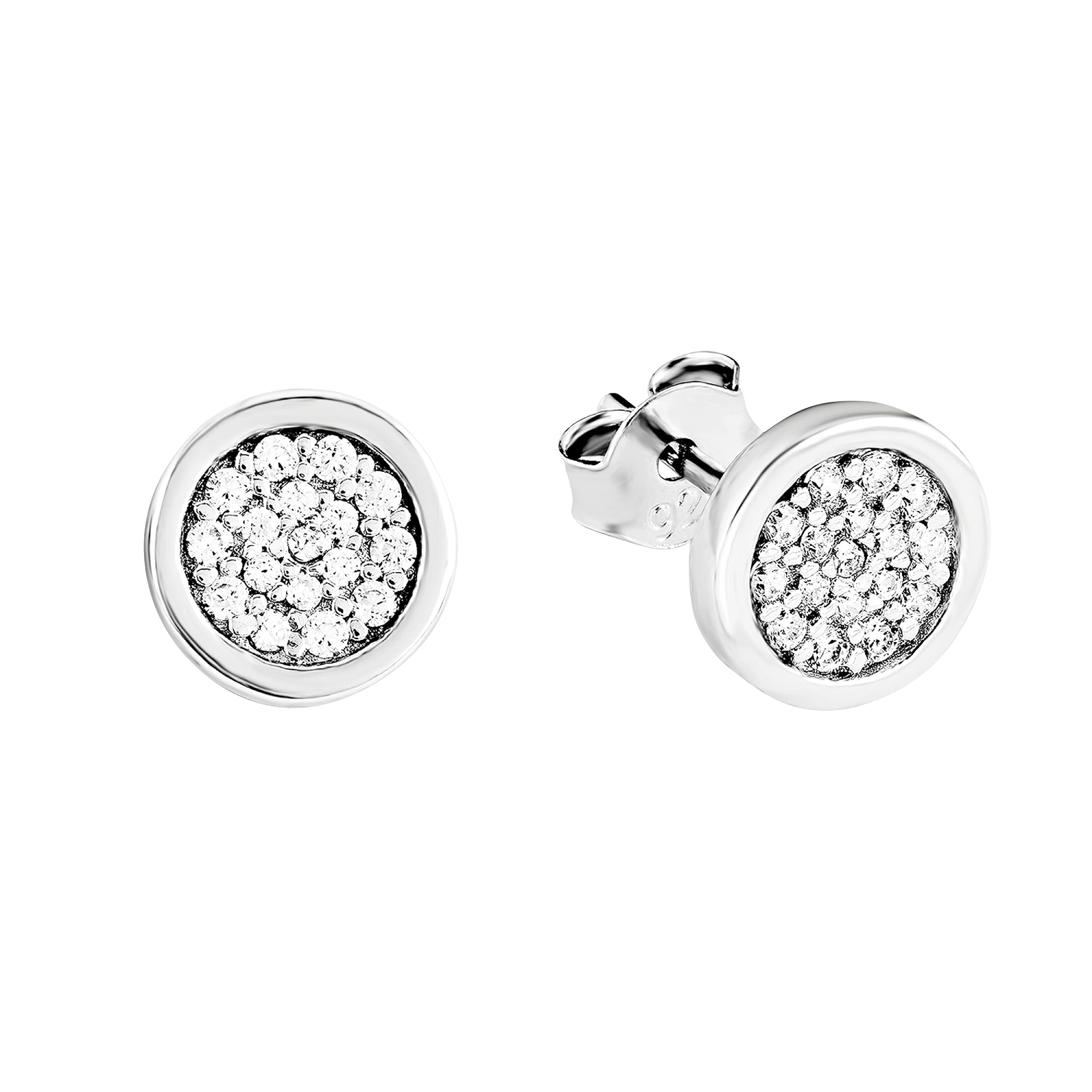 s.Oliver Stud earrings Women Ear jewelry, with Zirconia synth., 8 cm, Silver, Comes in jewelry gift box, 9079155 — image 1