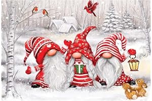 ZHUDENGXJL Diamond Painting Kits for Kids Adults -Winter Gnomes Diamond Art Paintings for Kids Beginners,5D Full Drill Paint with Diamonds Gem Art Painting Kits for Home Wall Decor Gifts 12x16inch