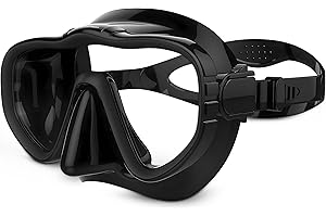 Kraken Aquatics Scuba Diving Mask - Tempered Single Lens Glass Anti-Fog Snorkel Mask for Adults with Leak-Proof Silicone Skirt, Snorkeling Gear, Freediving, Spearfishing Diving Masks - Dive Mask