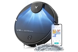 VIOMI Smart Robot Vacuum V3 Max Duster Vacuum and Mop for Multi Floors with Lidar Navigation Technology, Compatible with Alexa and Google, Black