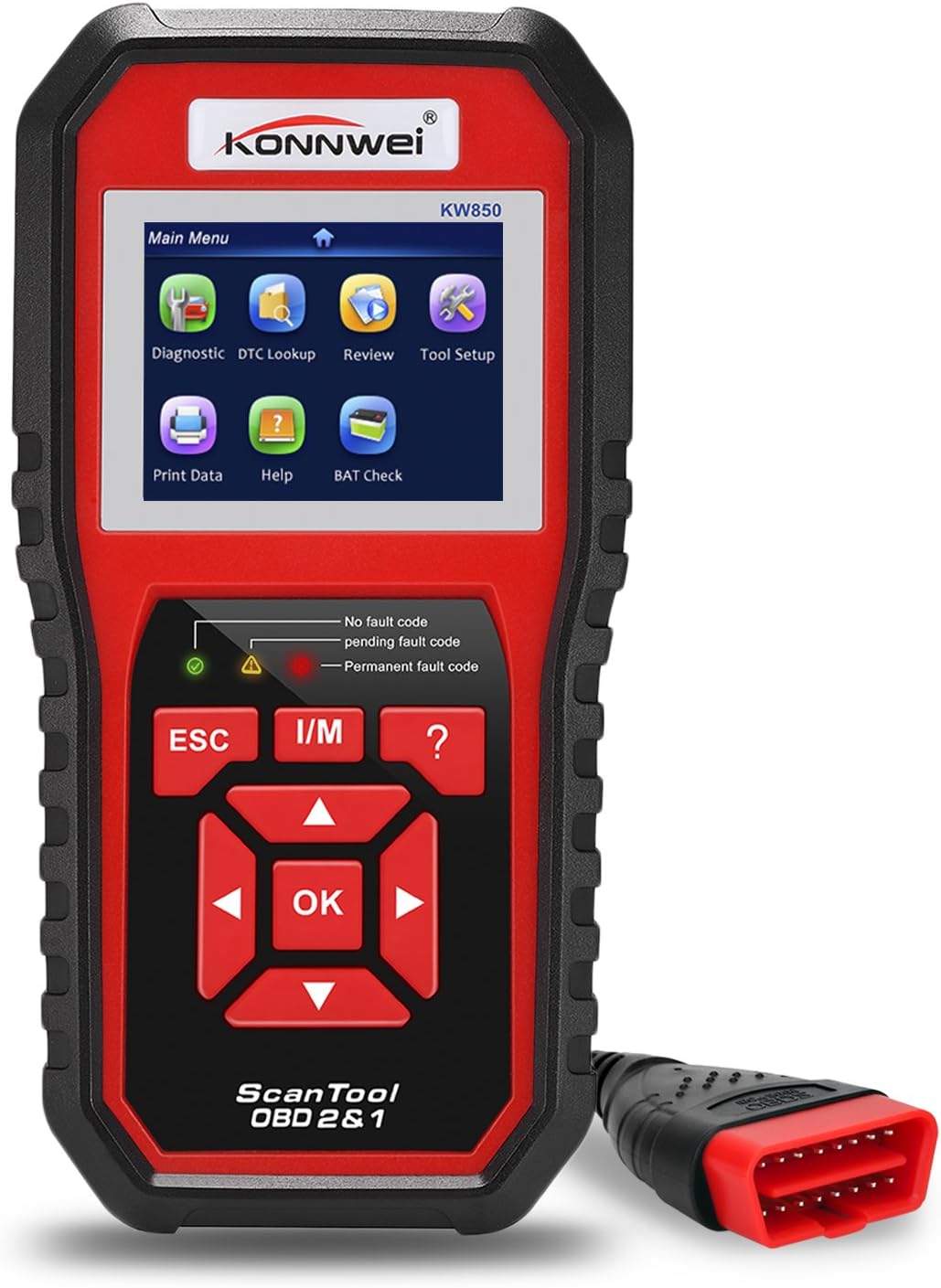 Geartronics OBD2 Scanner Auto Diagnostic Code Scanner Enhanced EOBD CAN Scan Tool Diagnostic Code Scanner Check Engine Light Code Reader for All OBD II Cars Since 1996