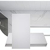 Sunnyglade 10 Pack Drop Ceiling Tile 2ft x 4ft White PVC Ceiling Panel | 24 x 48in Waterproof PVC ceiling panels 5mm thickness, reusable design, fire-rated performance, covering 80 sq. ft