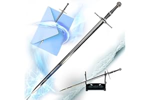 Sword from Witcher - Geralt of Riva Steel Sword Letter Opener with Stand 8.5" Miniature Sword Video Game Gift for Fans, Gamer