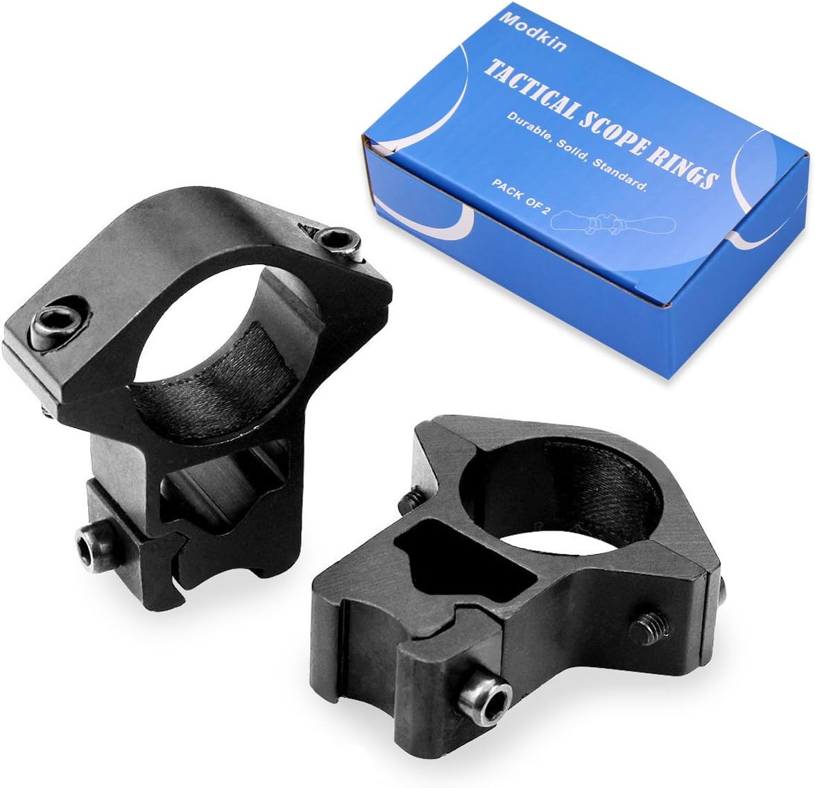 Modkin 11mm Dovetail Scope Mounts for 1'' Scope Tube High Profile for Airguns or Premium .22 Rifles (Set of 2) : Sports & Outdoors