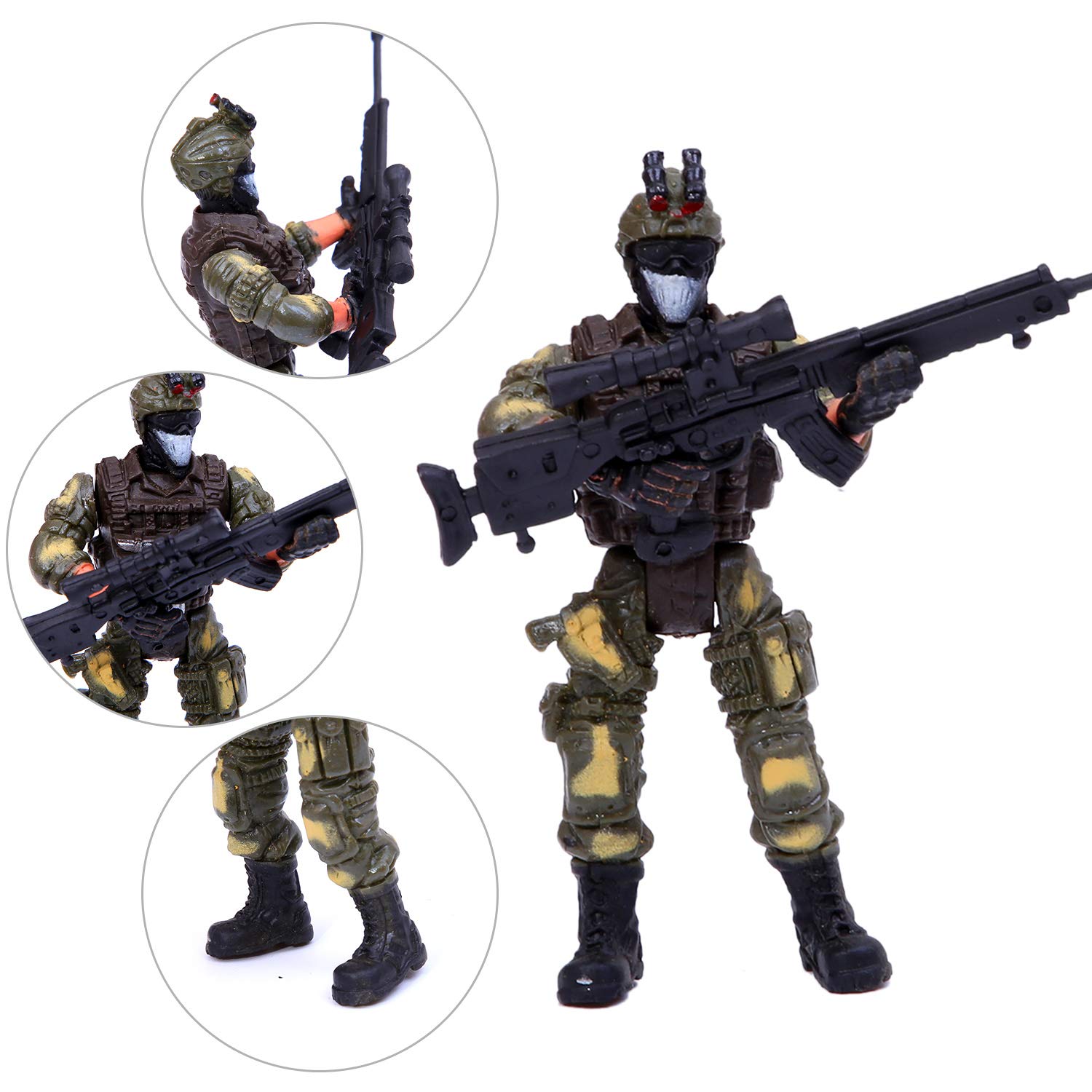 Green Toy Soldiers - 36pcs Various Pose Military Figures - View #4