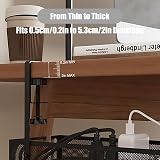 Mecmbj Under Desk Cable Management Tray No Drill Metal Mesh Clamp Mount view 3