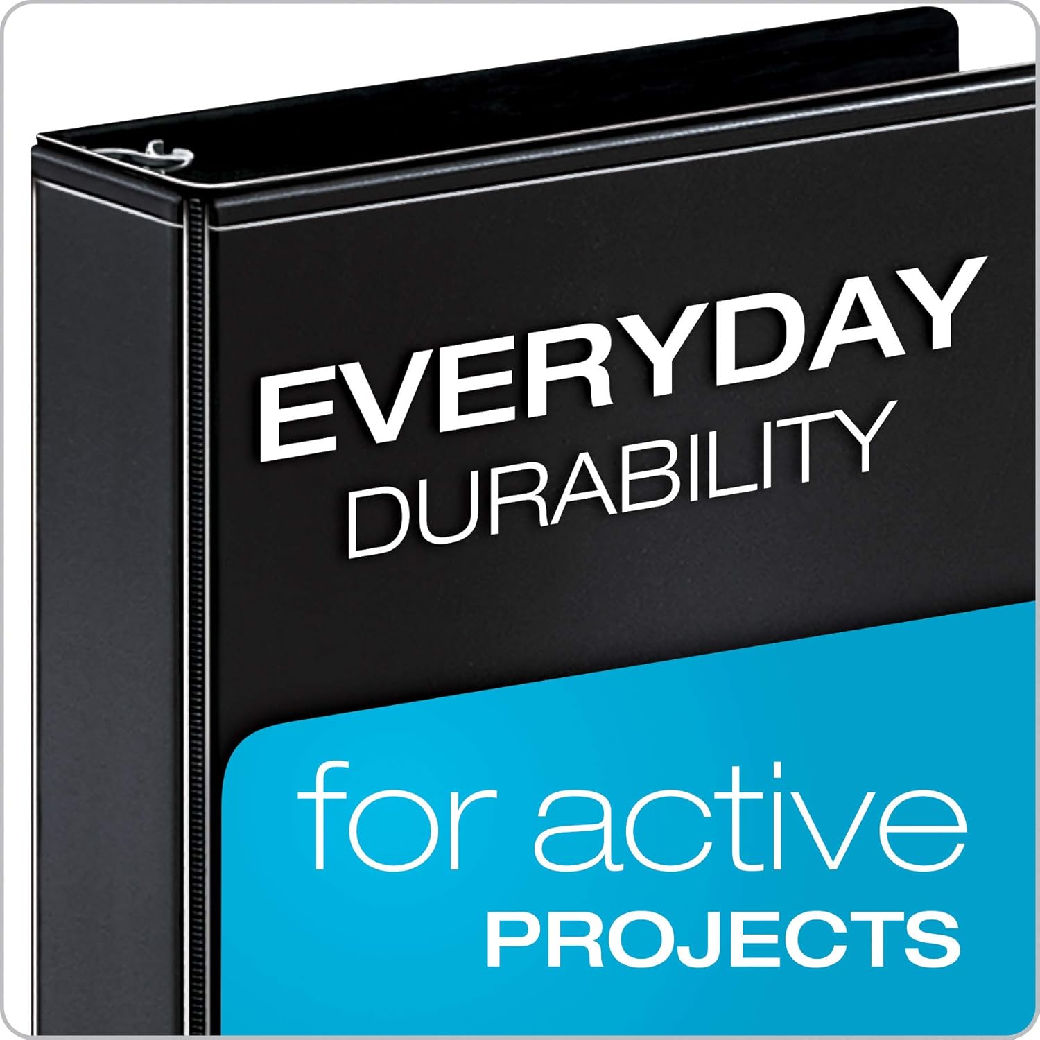 Cardinal Economy 3 Ring Binder, 1 Inch, Presentation View, Black, Holds 225 Sheets, Nonstick, PVC Free, 4 Pack of Binders (79512) : Office Products
