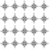 SUNNYCLUE 1 Box 50PCS Silver Celtic Knot Charms Trinity Knot Charms Metal Alloy Antique Vintage Hollow Lucky Connector Links Charm Bulk for Jewelry Making Charms DIY Earrings Bracelet Necklace Craft