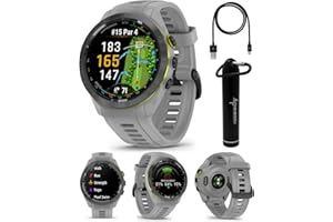 Wearable4U - Garmin Approach S70: Ceramic 42 mm Golf Smartwatch|1.2" AMOLED Display Up to 10 Days Battery Life, Multisport High-Performance Multi-Band GPS Premium Watch w/ 43K+ Golf maps,