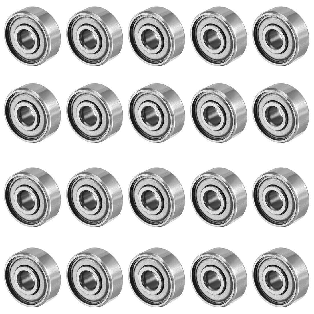 Sourcingmap 20pcs 4mmx13mmx5mm Double Shielded Miniature Deep Groove Ball Bearing