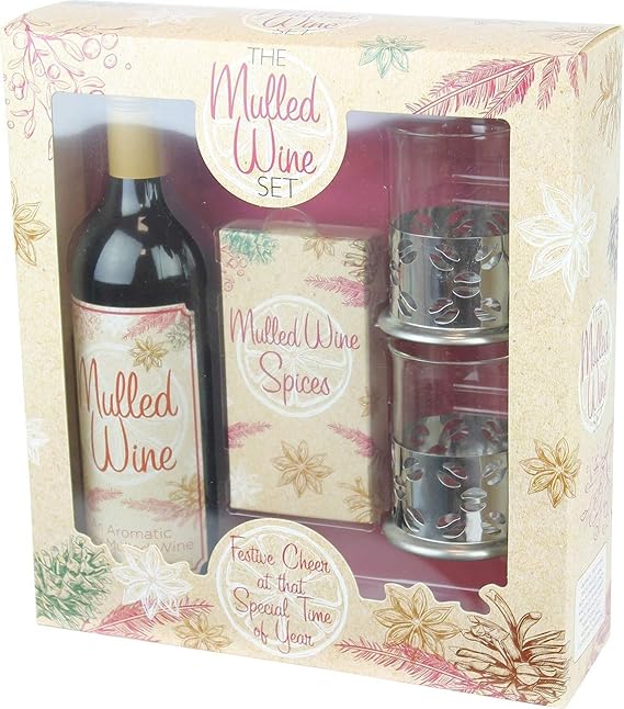 Mulled Wine Gift Set. Mulled Wine Spices Kit and 2 Glass Mugs Amazon