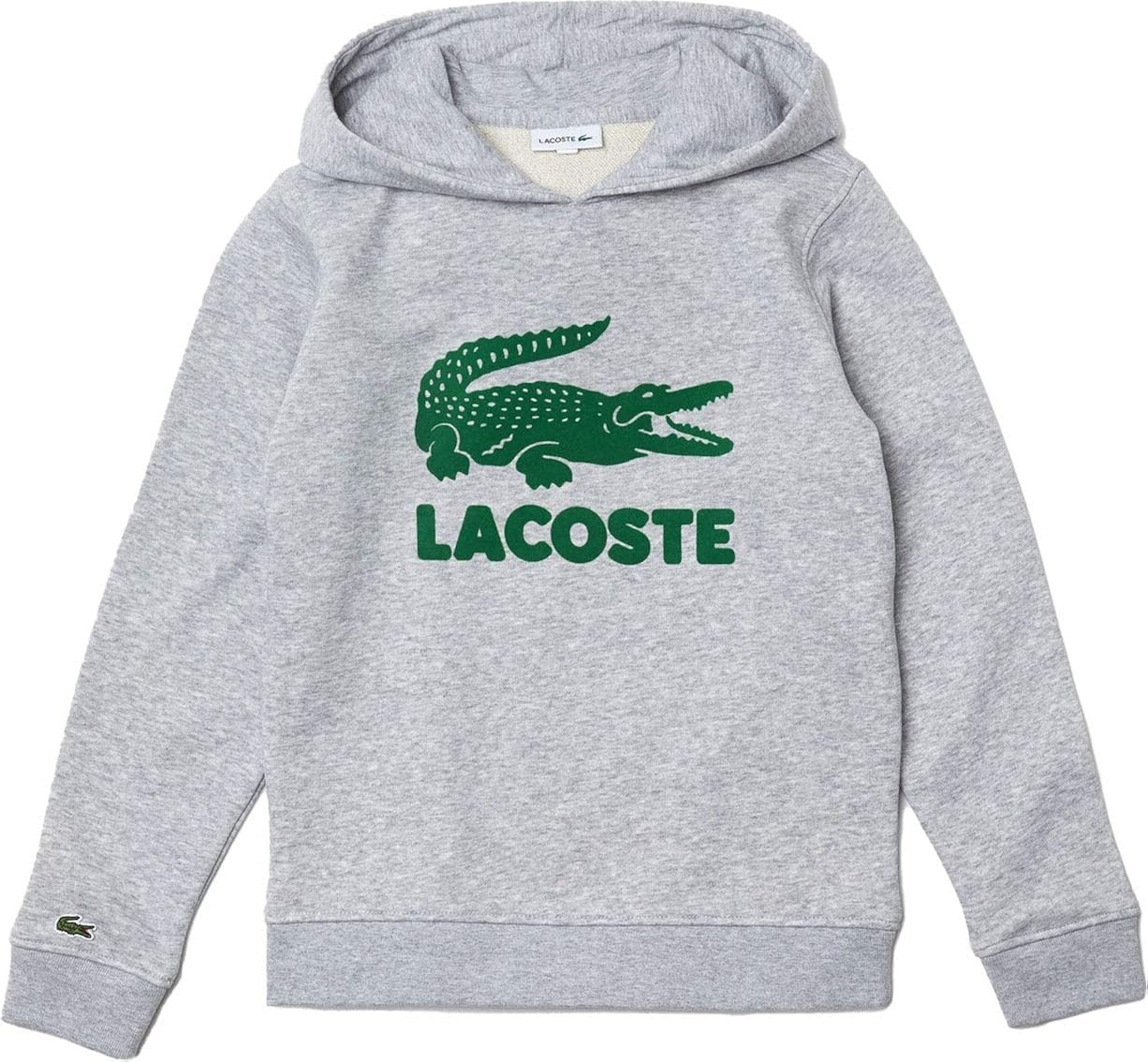 Lacoste Boys Flocked Croc Hoodie Sweatshirt: Clothing
