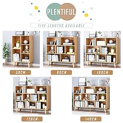 IOTXY Wooden Open Shelf Bookcase - 3-Tier Floor