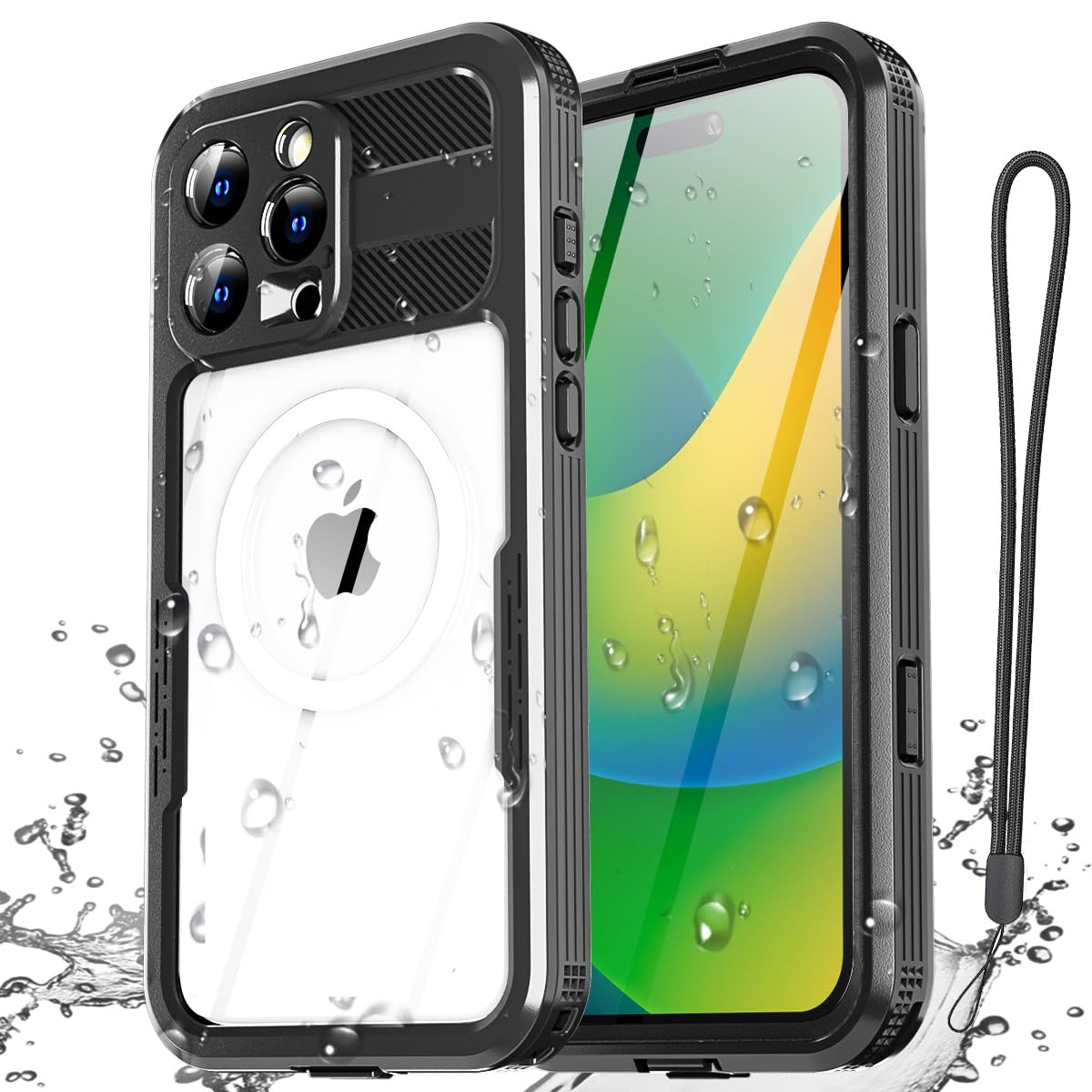 AICase Waterproof Case for iPhone 16 Pro(6.3") with MagSafe Support Snowproof,Dustproof/Shockproof,IP68 Certified 360 Full Body Protection Fully Sealed Underwater Cover for iPhone 16 Pro