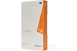 D'Addario VENN G2 Synthetic Tenor Sax Reeds - Tenor Saxophone Reeds with Advanced Synthetic Reed Construction of Polymer Fibers, Resin, Natural Cane - Strength 3.0