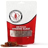 Dairyland Management LLC Red Panax Ginseng Slices - 4 oz Pack Korean Panax Ginseng Slices - Non-GMO, Gluten Free Red Ginseng Root Slices - Use This Herbal Supplement in Soup, Tea, Congee