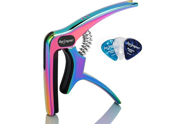 Leo Jaymz Heavy Duty Guitar Capo for Acoustic/Electric Guitars, Clip made of Zinc Alloy Metal, Guitar Clamp for Bass Classica