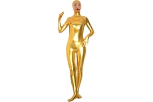 VSVO Shiny Spandex Open Face Full Bodysuit Zentai Suit for Adults and Children