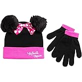 Disney Girls’ Winter Set: Ear Flap Beanie Hat, Gloves or Mittens: Elsa, Anna, Princess (Age: 2-7)