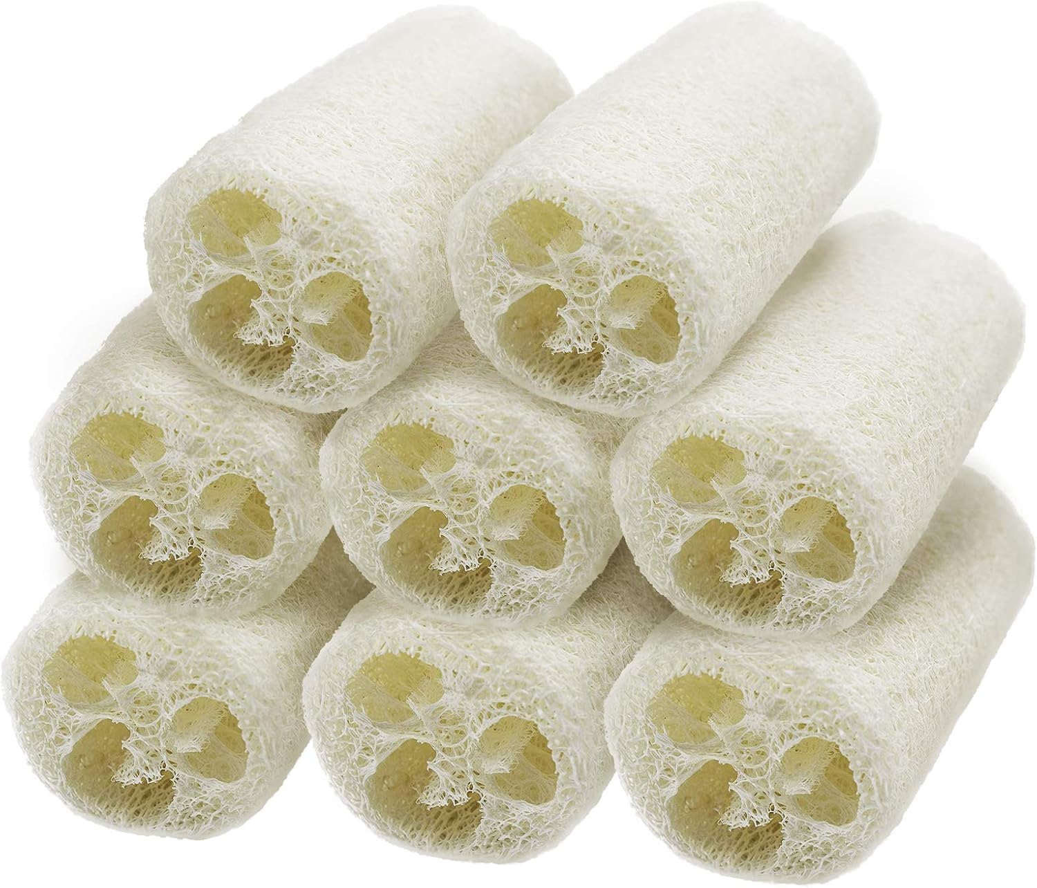 ZOJI Natural Loofah Sponges, Biodegradable Body Scrubbers, Exfoliating