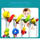 zhongdada Spiral Pram Stroller Crib Toy Plush Rattle Sensory 0-12 Months Boys view 6