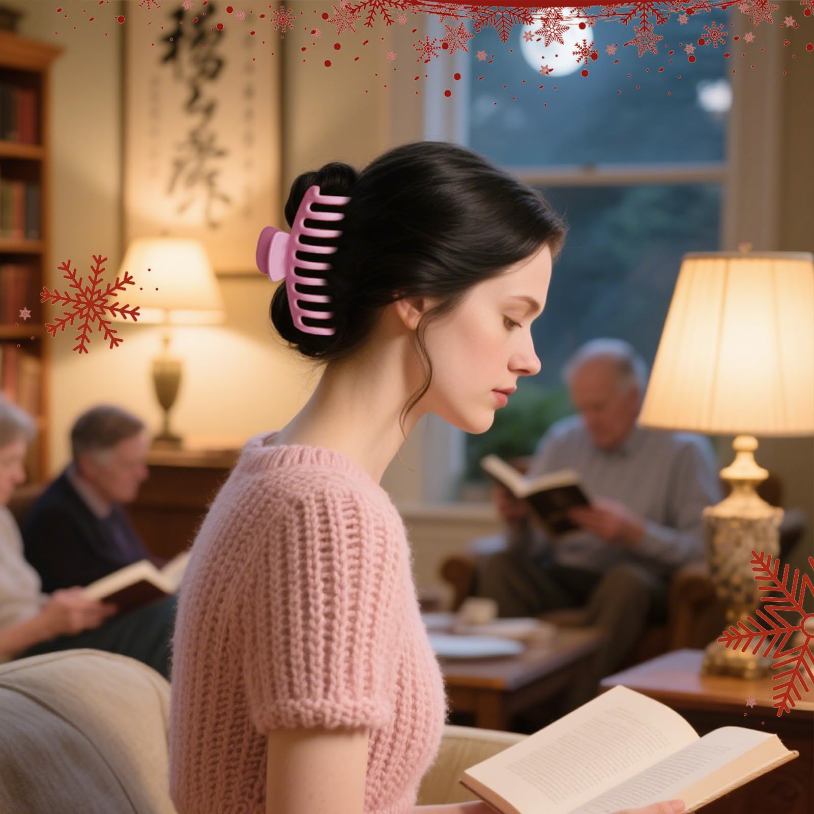 TOCESS 8 Pack Big Hair Claw Clips for Women Large Claw Clip for Thin Thick Curly Hair 90's Strong Hold 4.33 Inch Nonslip Matte Jumbo Hair Clips (8 Pcs)