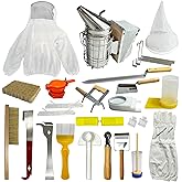 27 PCS Bee Keeping Starter Kit - Beekeeping Supplies, Honey Bee Hive Tools Bee Smoker Kit, Bee Keeper Supplies All with Jacket for Beginners and Professionals