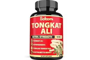 Satoomi Natural Tongkat Ali Root Extract 200:1 - 9 Essential Herbs Equivalent to 3450mg - Support Strength, Energy and Healthy Immune - 1 Pack 90 Vegan Caps 3 Month Supply