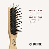 KENT AirHedz Micro Phine Taming Brush Natural Bristle Beech Wood Handle view 6