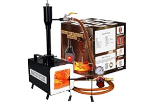 Simond Store - Single Burner Portable Metal Propane Forge - Blacksmith Forge - 2600F Rated, Ideal for Knife Making & Heat Treatment