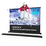 WEMAX 50 inch ALR Portable Projector Screen, Small