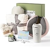 Get Well Soon Gift Baskets for Women, 9pcs Comfort Care Package After Surgery Thinking of You Box Include U-Pillow Blanket Coffee Mug Get Well Gifts for Women Friends Mom Grandma
