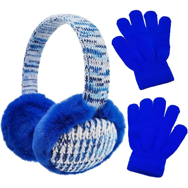 Amazon.com: Ear Muffs Gloves Set for Kids Girls Adjustable  display picture 2