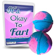 Amazon.com : It's Okay to Fart Bath Bombs - XL Pink and Blue ...