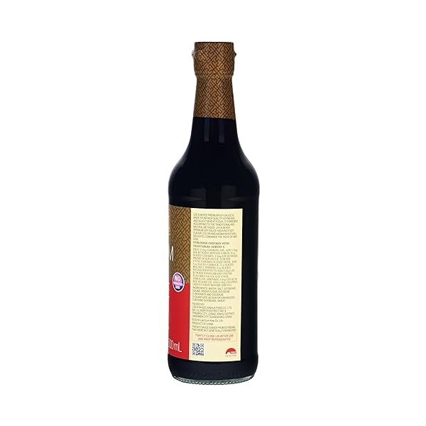 LEE KUM KEE PREMUIM SOY SAUCE (16.9 OZ – 1 PACK), NO ADDED PRESERVATIVES, RICH UMAMI FLAVOR, ALL-PURPOSE SEASONING, PERFECT FOR MARINADES, STIR-FRY, STEWS, GRAVY, AND DIPPING SAUCES
