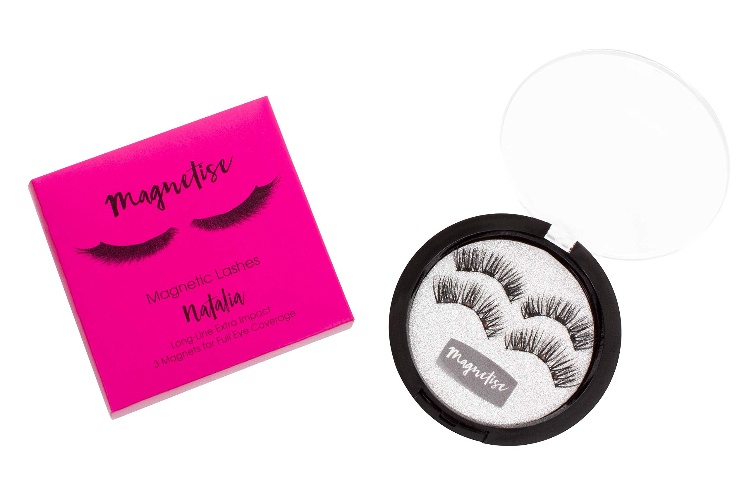 Magnetise Magnetic Lashes - NATALIA, Black, 3 Magnets for Full Coverage