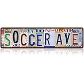 Vintage Soccer Ave Wall Decor Street Signs Metal Tin Signs 16 x 4 Inches