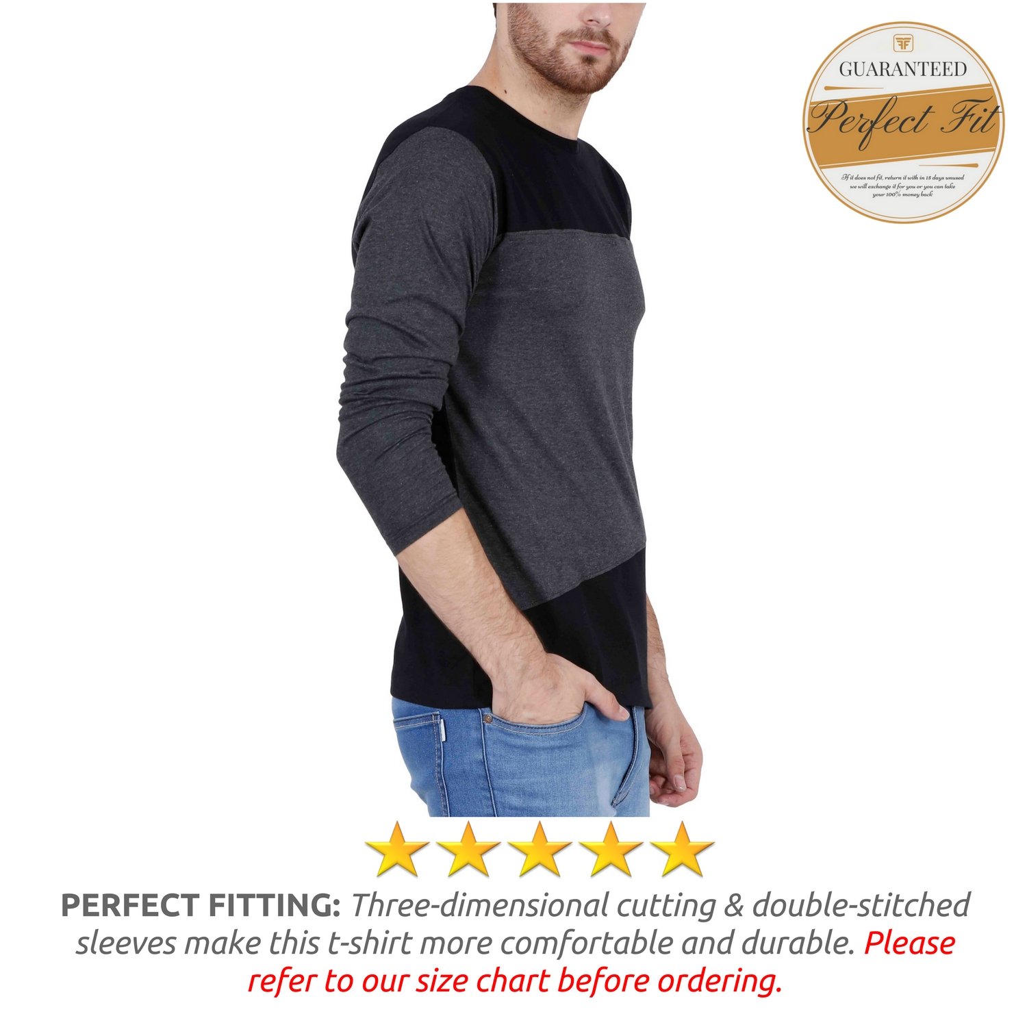 fashion freak men's cotton full sleeve t-shirt